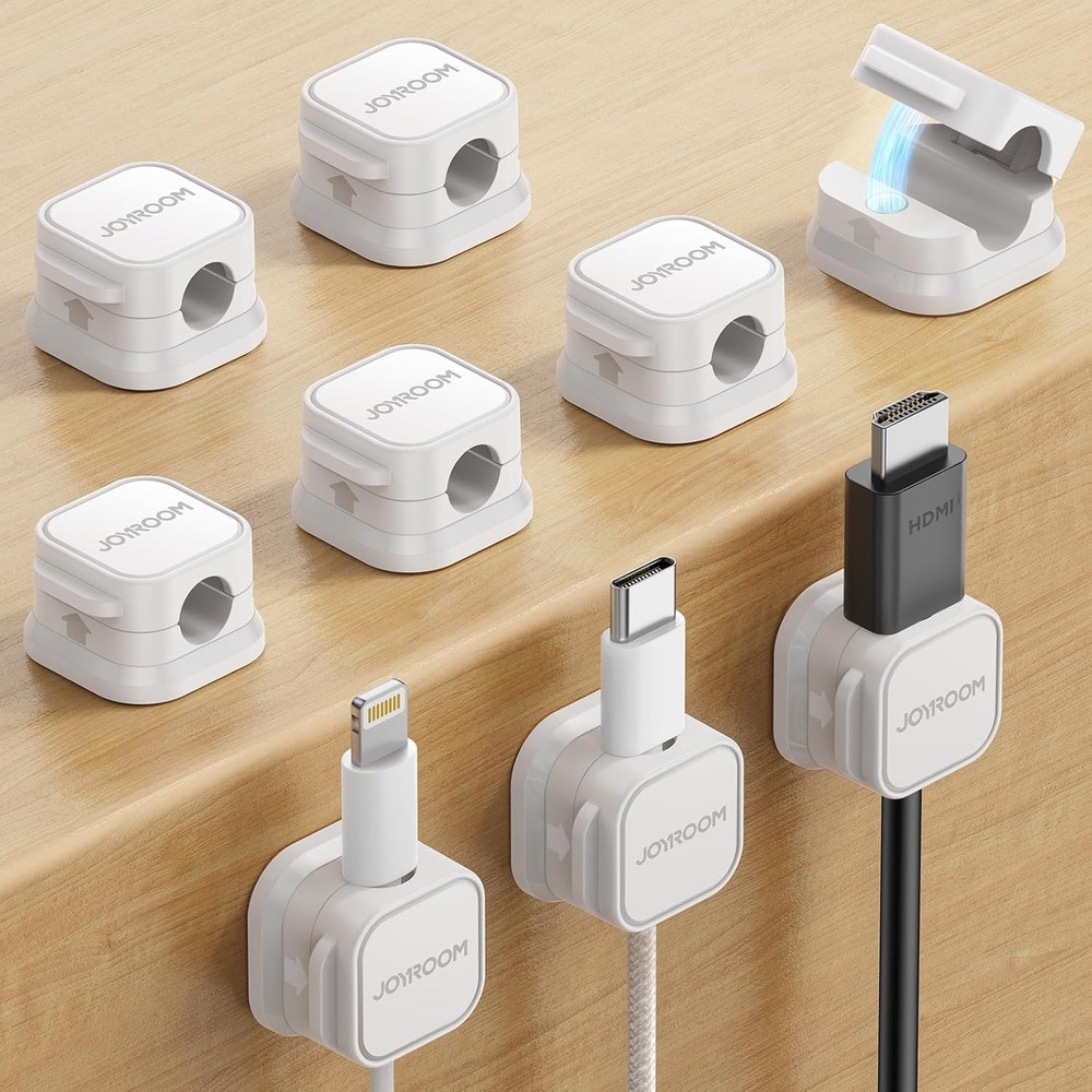 Magnetic Cable Clips [Cable Smooth Adjustable] Cord Holder, Under Desk