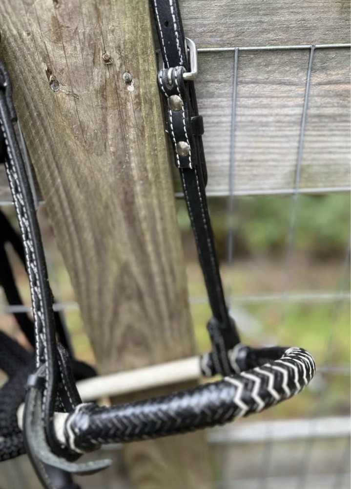 Bitless Hackamore Rawhide Bosal Mecate Complete Set New Horse Tack