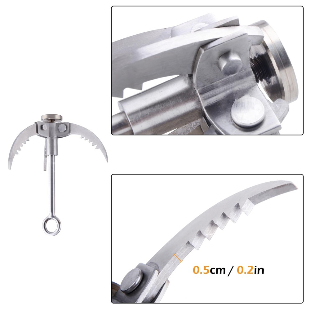 TRIWONDER Grappling Hook Gravity Rock Climbing Hooks Folding Claws Stainless ...