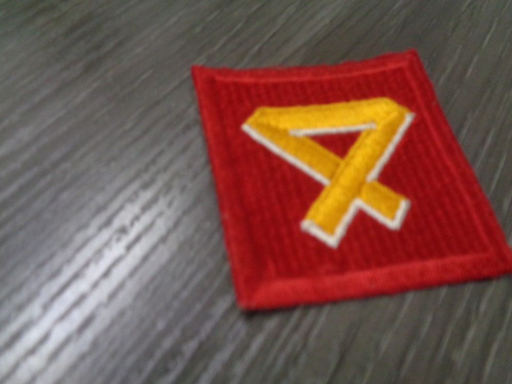 WWII USMC 4th division patch cavalry no glow SNOW BACK