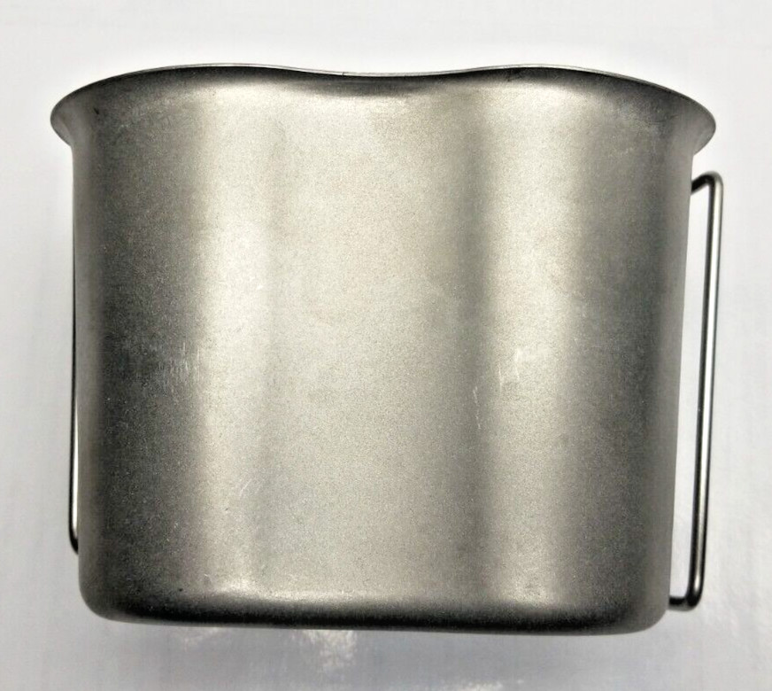 GENUINE USGI MILITARY SURPLUS 1 QT STAINLESS CANTEEN CUP HEAVY DUTY NEW