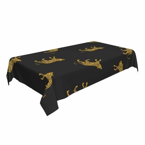 Tablecloth Decor African Animal Lively 84" x 60" (Rectangular) Wild Leopard