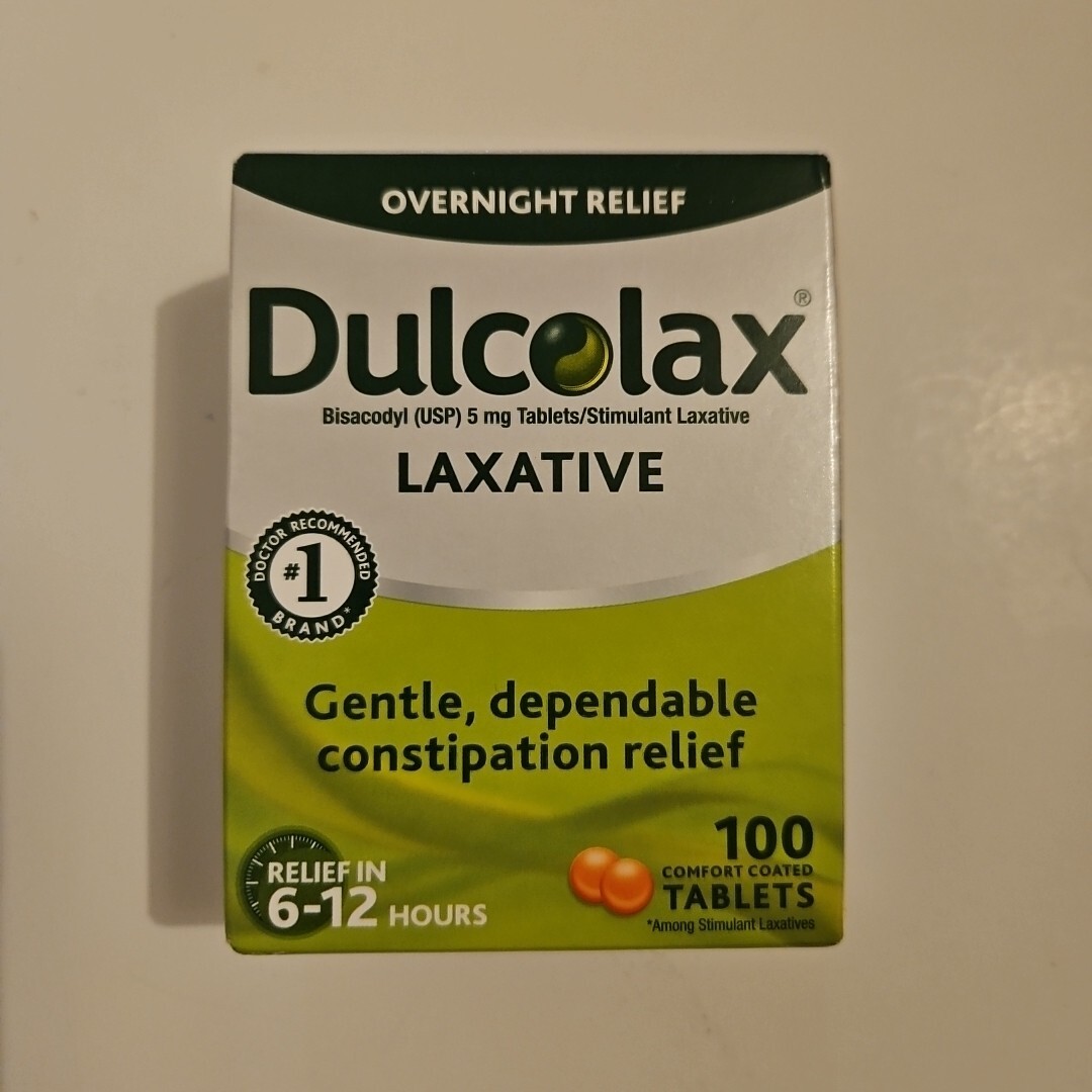 Dulcolax Laxative Tablets Reliable Overnight Relief 100 Ct Exp 2027+