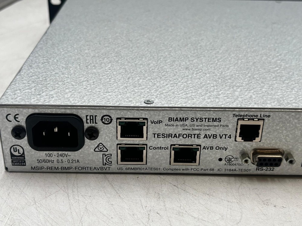 Biamp Tesira Forte AVB VT4 Digital Audio Processor