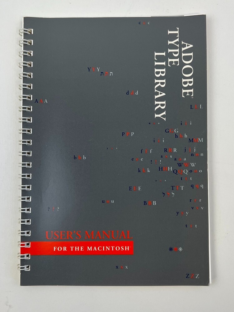Adobe Type Library User's Manual for Macintosh