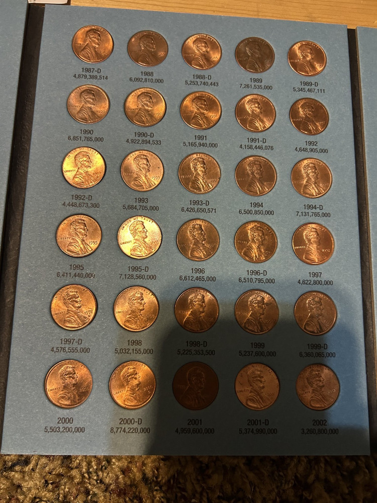 1941-2025 COMPLETE FOLDERS MISSING 2019 W COIN