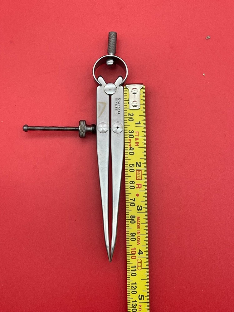Starrett 83A-4 Yankee Spring-Type Dividers Solid Nut 4" IN STOCK