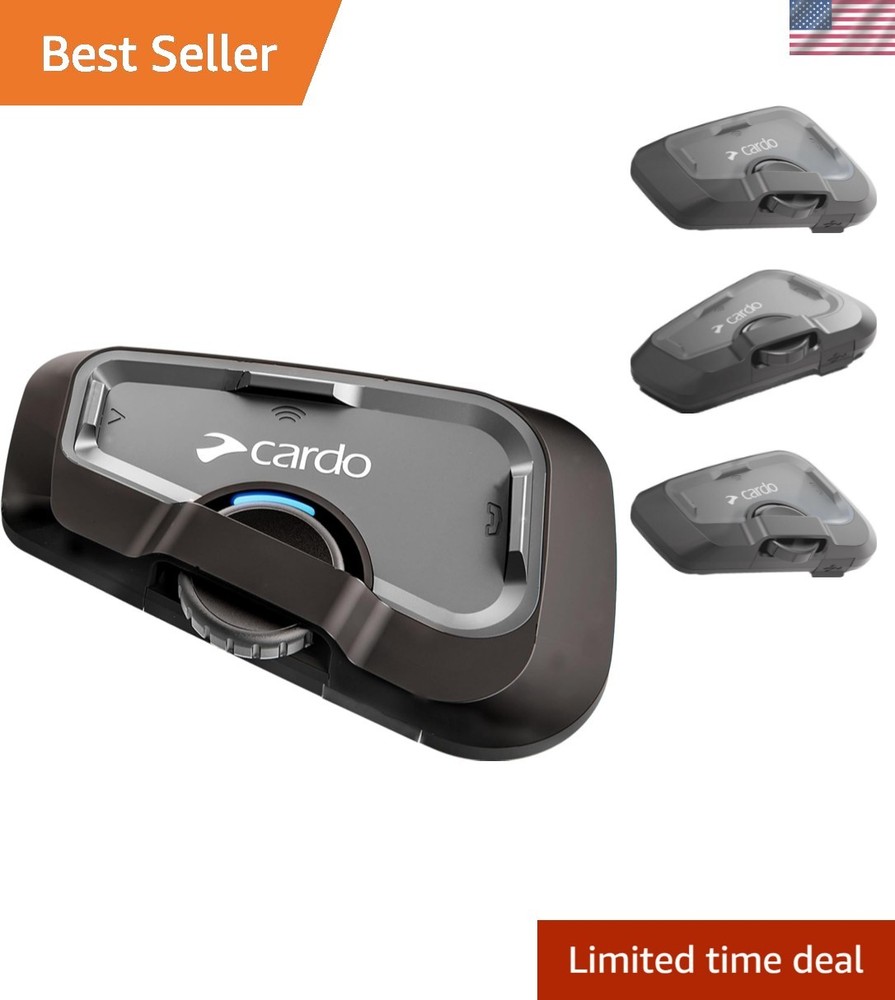 Systems FREECOM 4X Motorcycle 4-Way Helmet Bluetooth Communication System Hea...