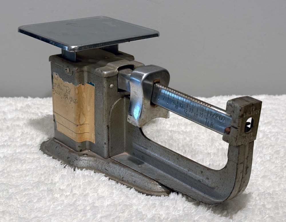 Vintage TRINER Postal Post Office Counter Scale