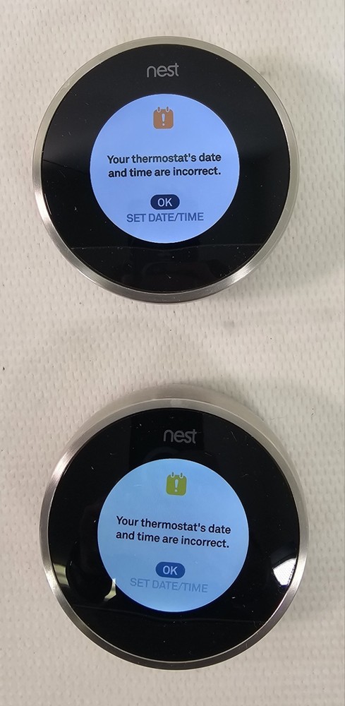 2 - Google Nest 1st Generation Learning Programmable Thermostats & Wall Plates