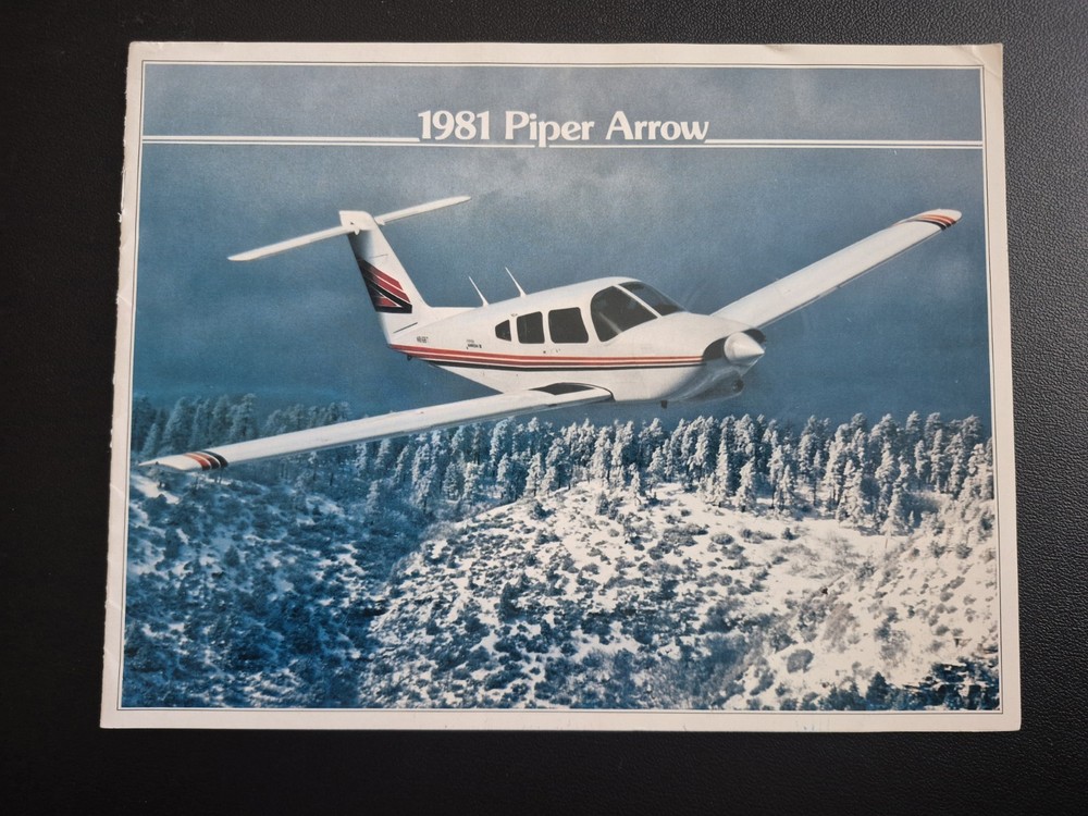 1981 Piper Arrow Brochure Will Be Professionally Packaged