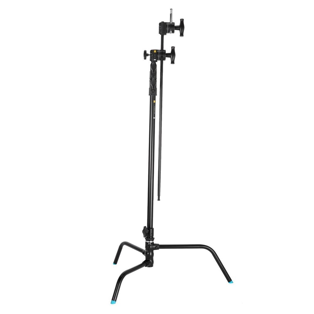 Flashpoint 40" Quick Release Turtle Base C-Stand Kit, Grip Head Arm (Black)