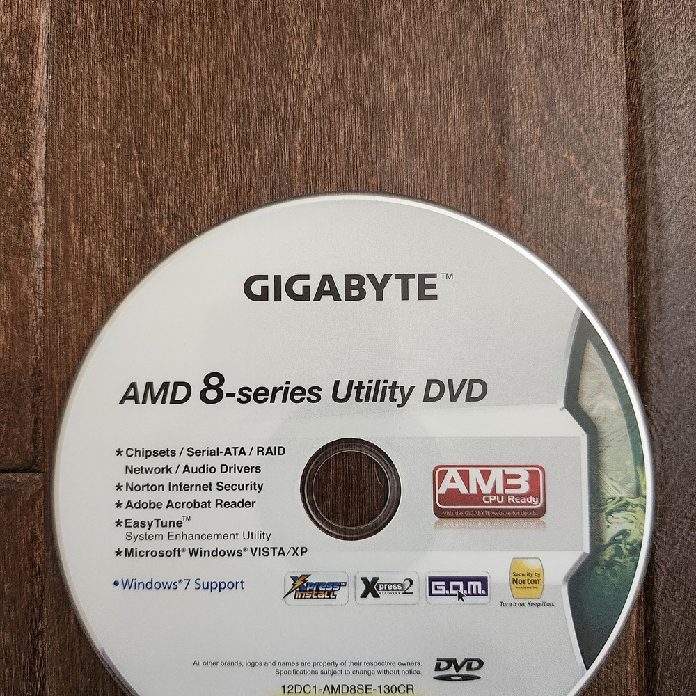 Gigabyte AMD 8 Series Utility DVD