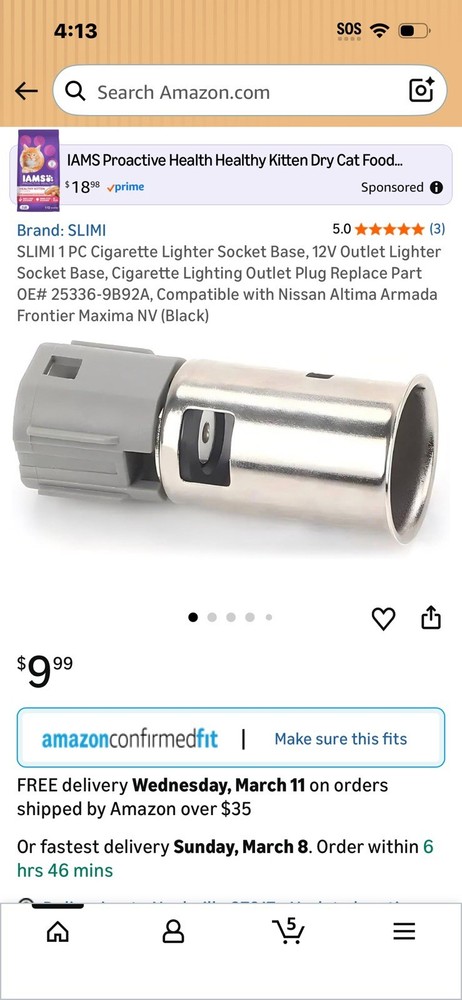 Cigarette Lighter Socket For Nissan