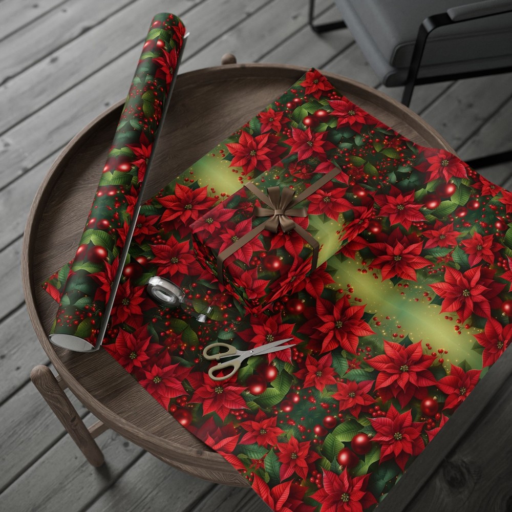 Poinsettia Wrapping Paper