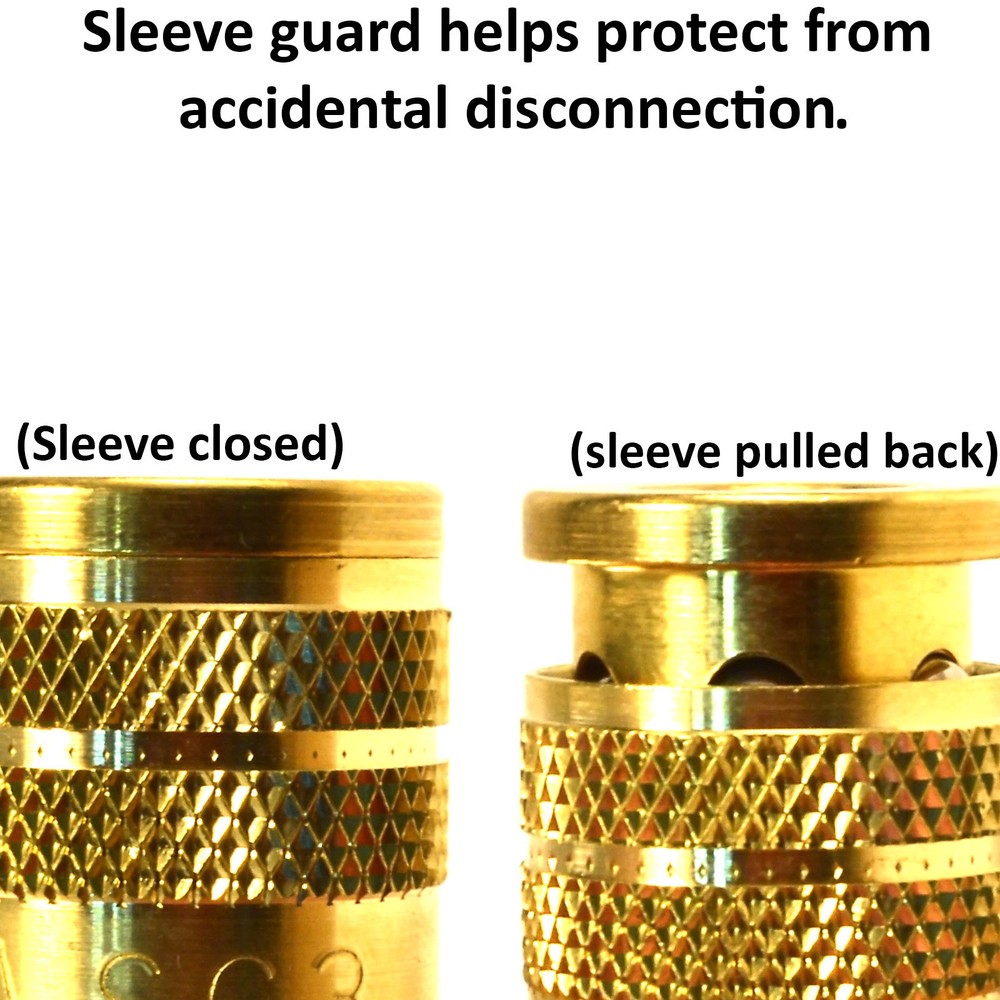 2 Solid Brass Quick Coupler Sets Air Hose Connector Fittings 1/4 NPT Tools Plug