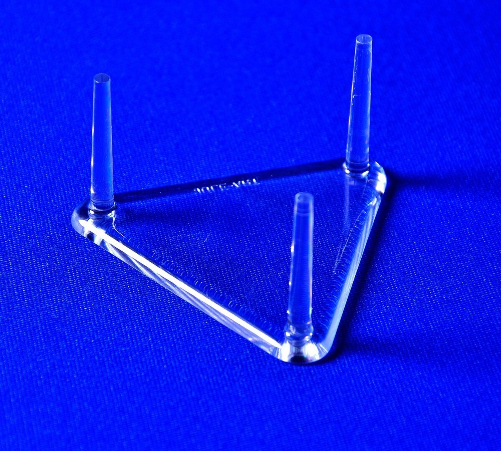 24-Triangle 2.5" Three 3 Peg Display Stands For Geodes Fossils Minerals Rocks