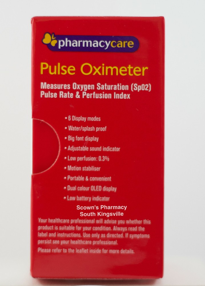Pharmacy Care Oximeter Measures Oxygen Saturation Pulse Respiratory Condition