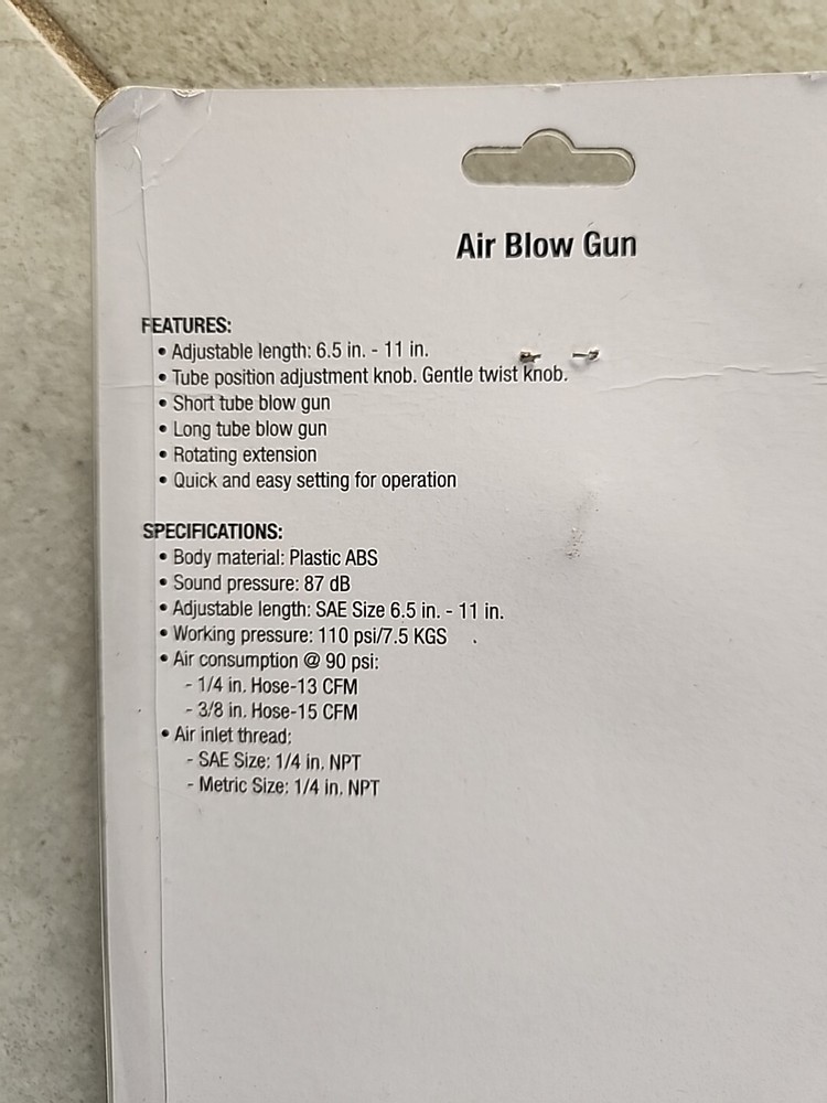 Air Blow Gun Work Force