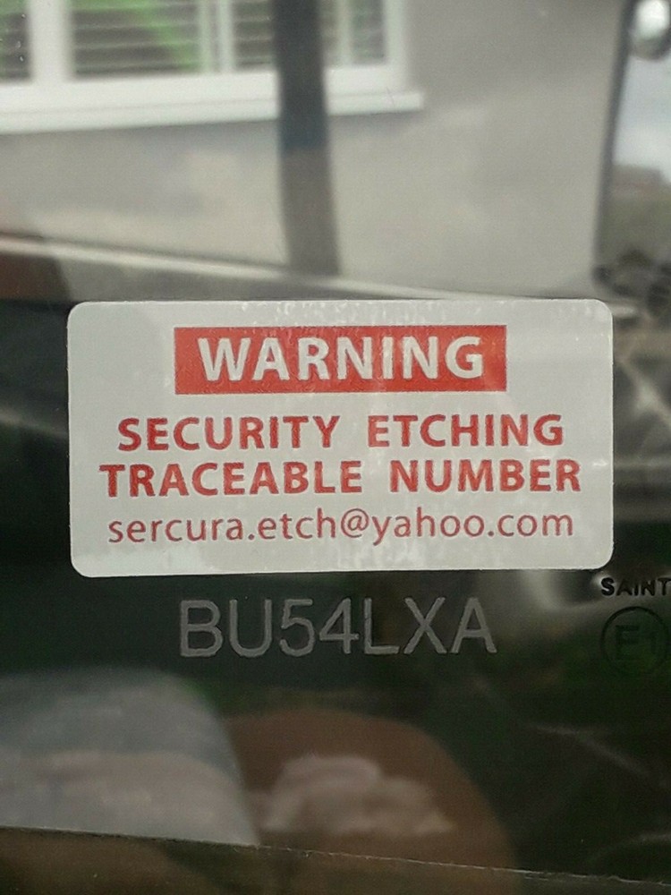 vehicle car van etching security window glass etch  etching kit
