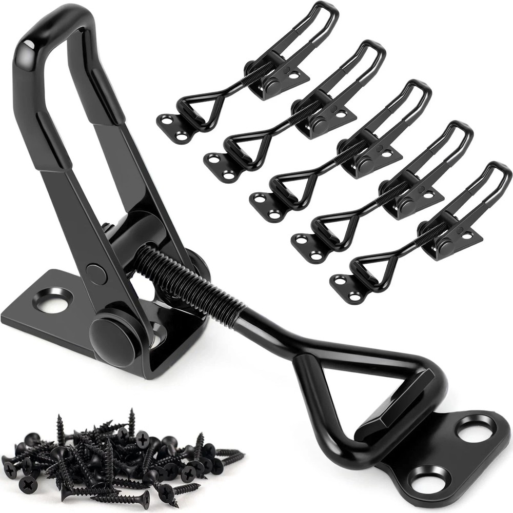 6 Pack Adjustable Toggle Latch Clamp, Upgraded Clamp Black