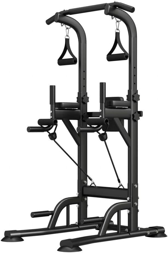 Power Tower Pull Up Bar Dip Station Assistive Trainer Multi-Function Home Gym