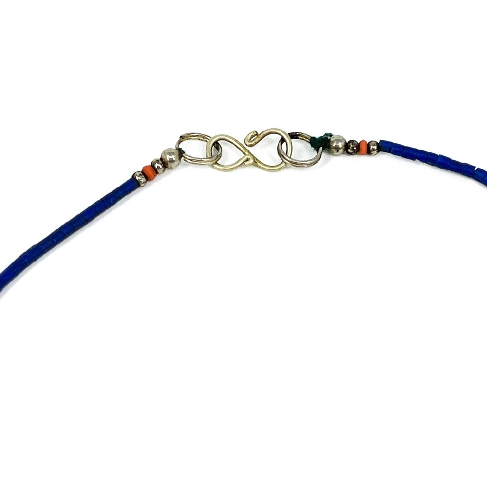 Lapis Stone Tiny Beaded Necklace Afghanistan