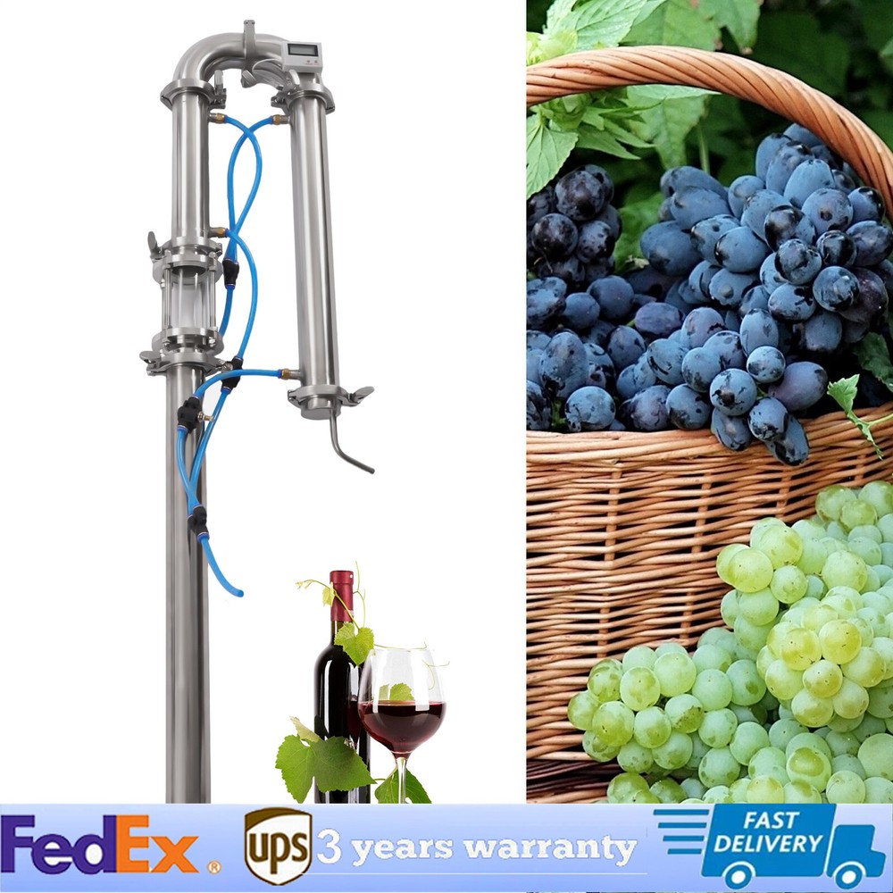 2 inch Stainless Still Moonshine Reflux Distilling Column Brew Wine Making Tool