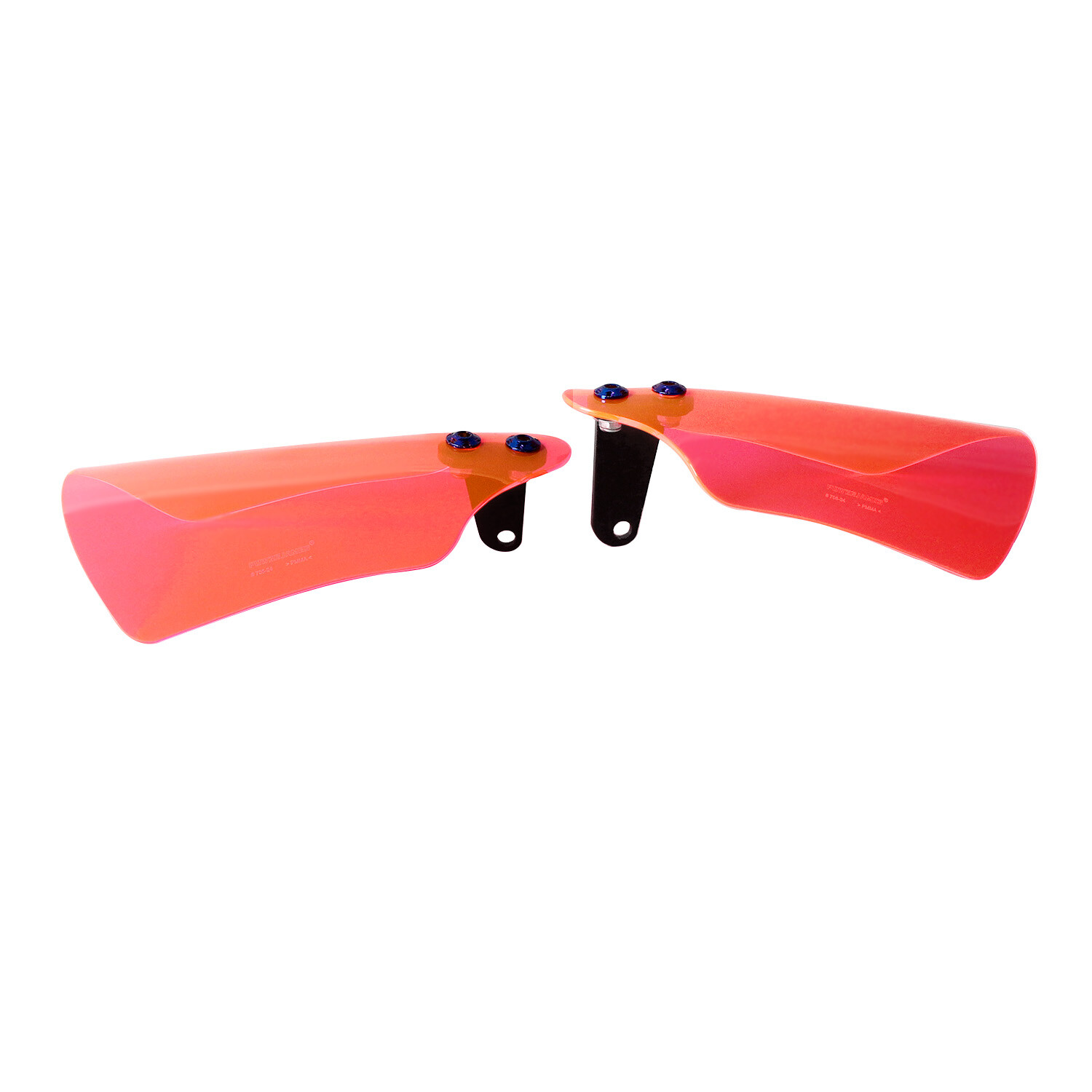 Pink Acrylic Hand Grips Guard Air Deflector on Rear Mirrors Fits Softail Dyna