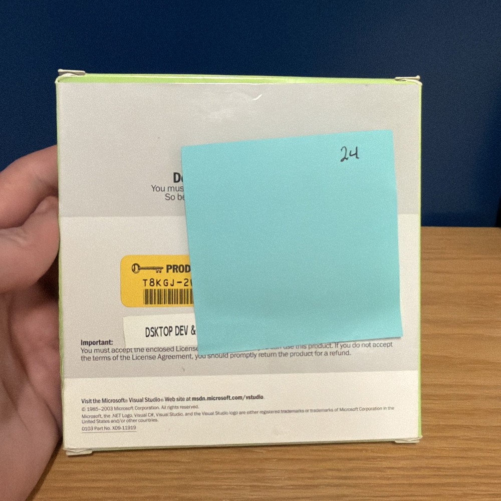 Microsoft Visual C# .NET Standard 2003 with Key + Basic.net with Product Key lot