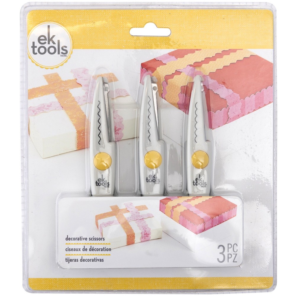 EK Decorative Scissors 3/Pkg-Scissors - 3 Pack