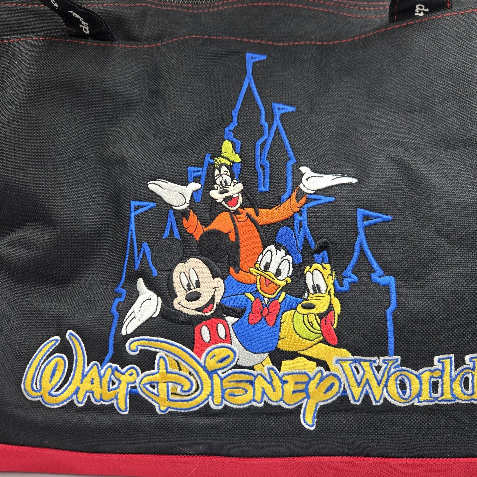 Walt Disney World Canvas Tote Bag Micky Mouse Goofy Donald Duck Pluto 19 X12X 4