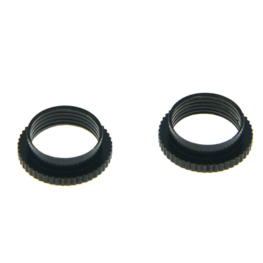 KAISH 2pcs Deep Round Nut Fine Knurl Fits Switchcraft Toggle Switches Black