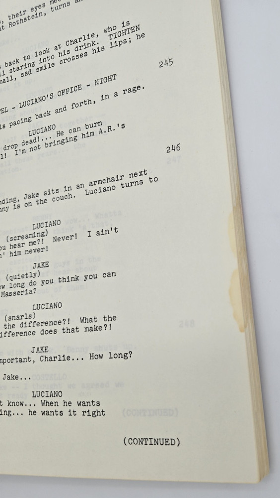 UNDERWORLD, U.S.A.: PART ONE / Abram S. Ginnes 1976 Unproduced Screenplay Script