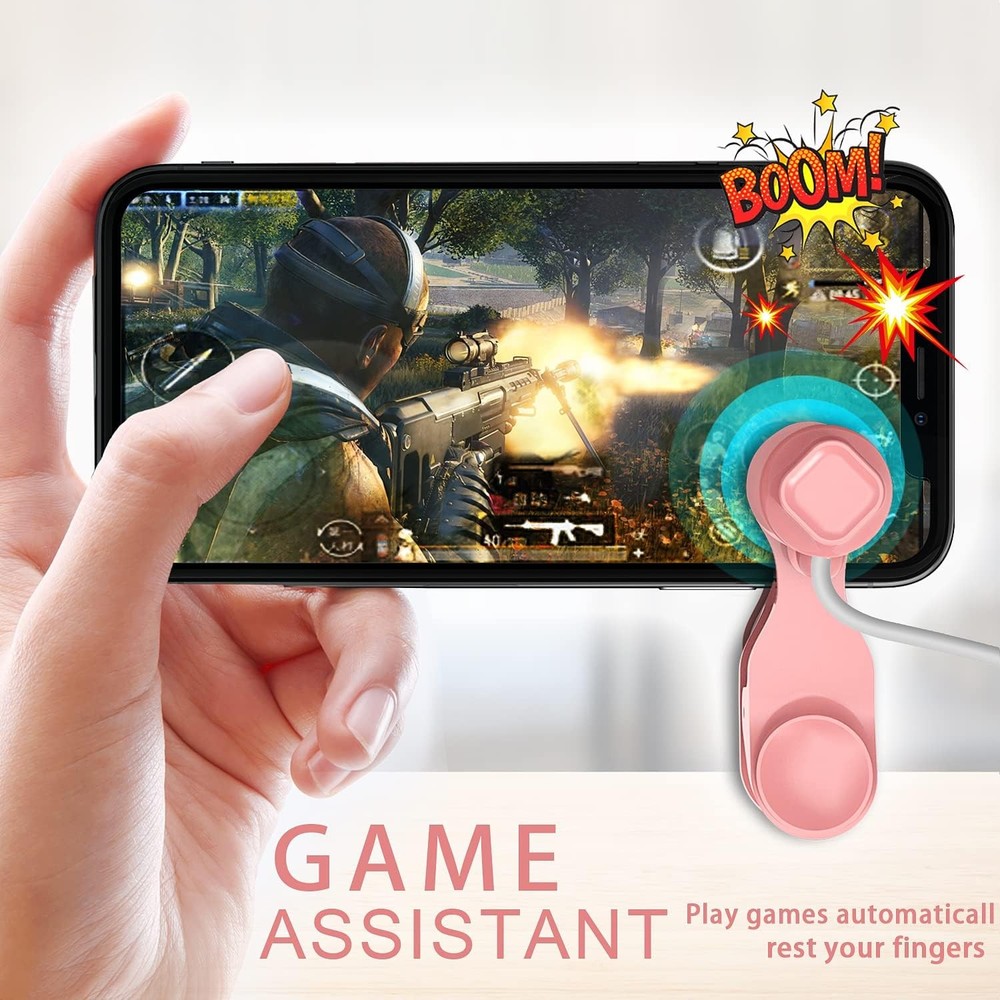 Auto Clicker for Phone Automatic Screen Tapper, Simulated Finger Pink