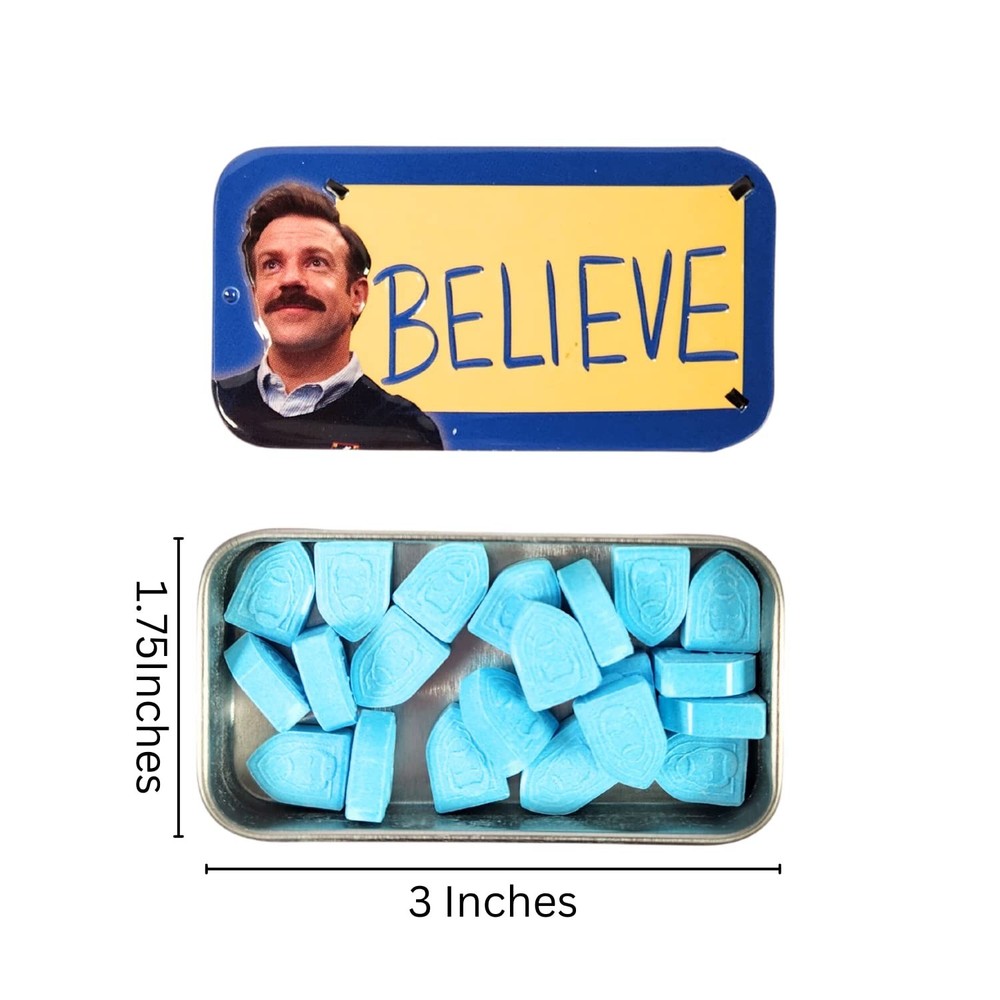 Believe Candy Filled Tin (2 Pack) Blue Raspberry Flavored Candy