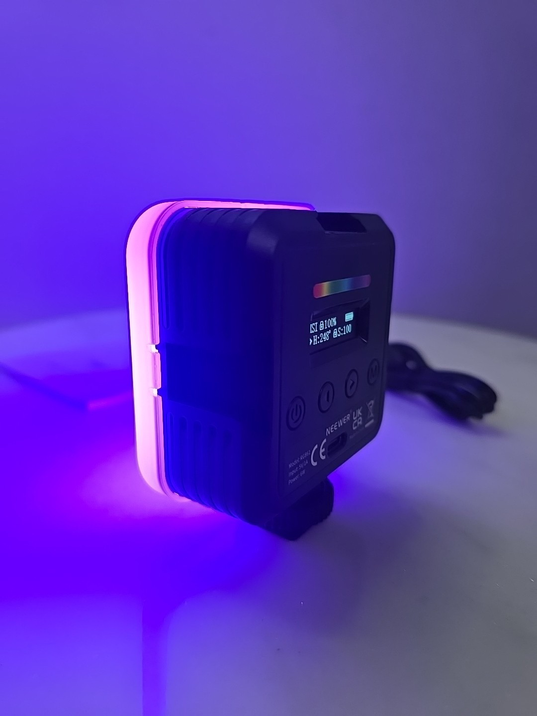 NEEWER Magnetic RGB Camera Light, 360° Full Color RGB61 Small LED Panel BRIGHT!