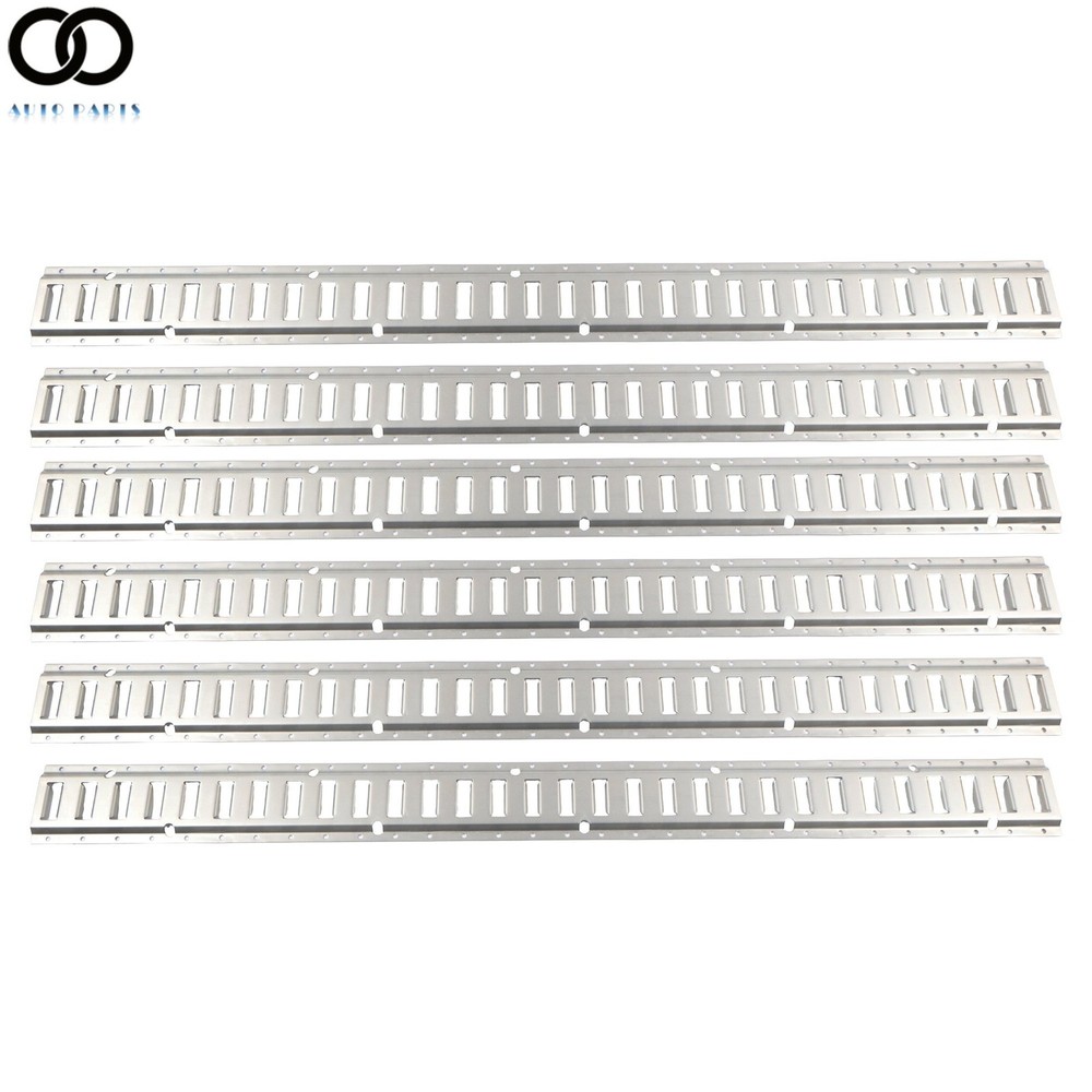6 Pack 5' Horizontal E Track Tie Down Rail Kit Galvanized Steel Secure Cargo New