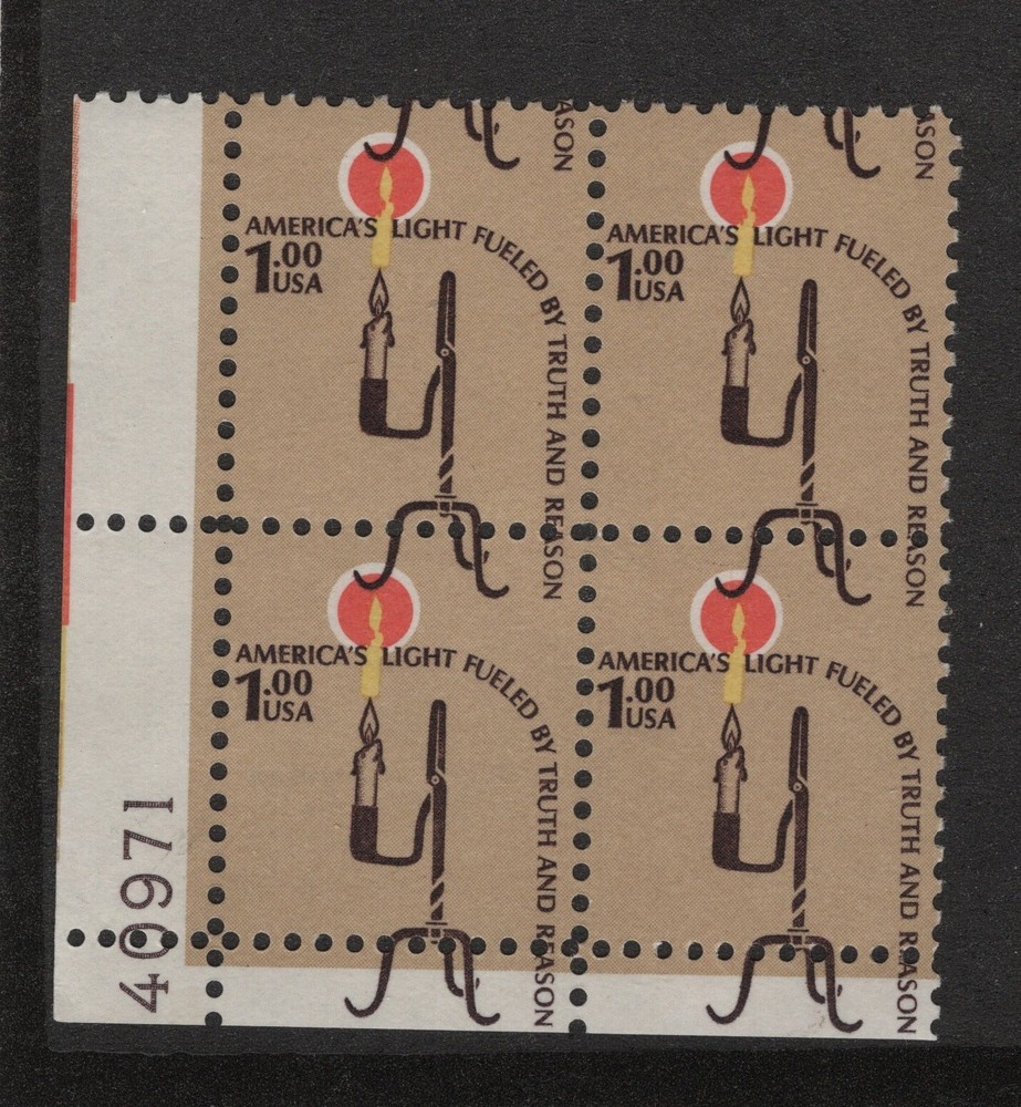 1610 Error dramatic shift block of 4 never hinged with nice color ! see pic !