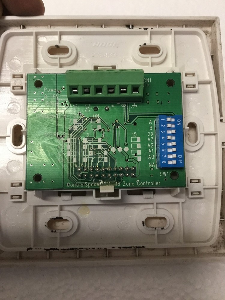 BOSE ControlSpace Zone Controller CC-16 White 275433 w/ FACE PLATE WORKING