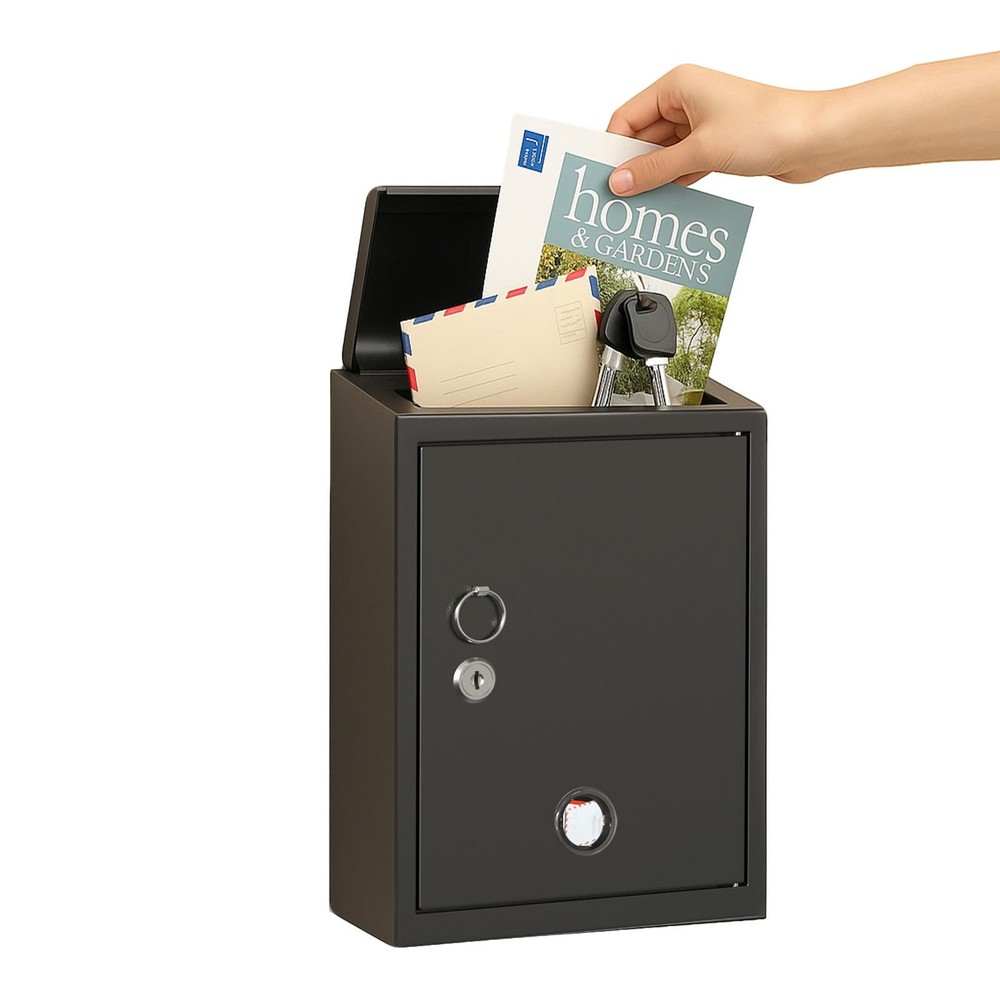Wall Mount Mailboxes Rust Resistant Locking Mailbox for Outside with Key Lock
