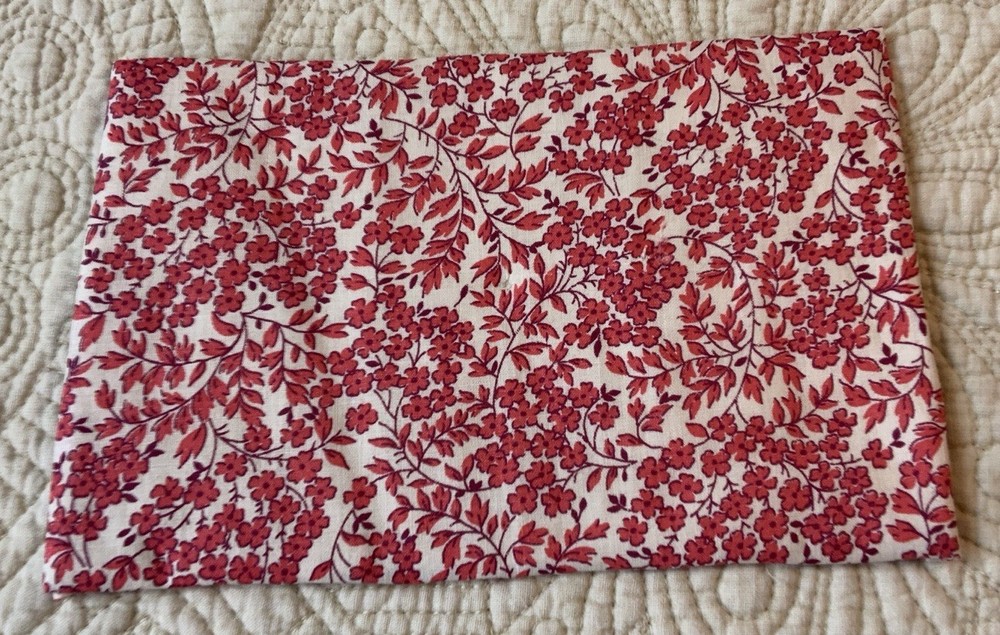 Vintage Patchwork Quilt Small Table Topper, Four Patch, Florals, Calicos