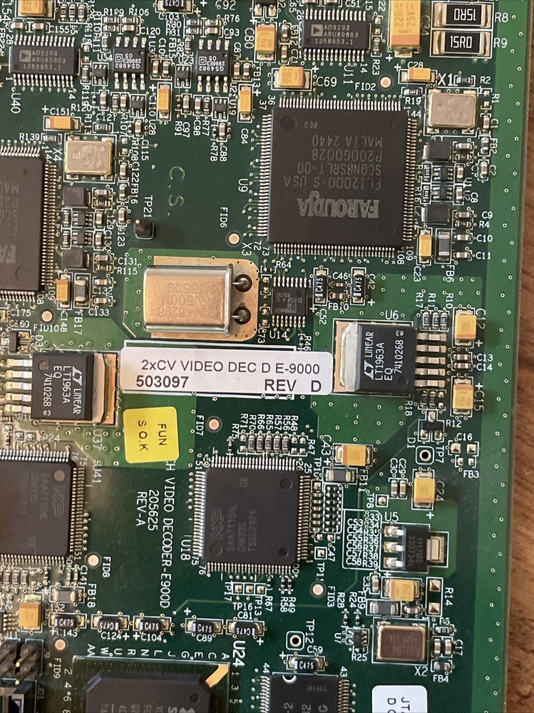 Harmonic BOT 2 CH Video Decoder-E9000 Video DEC D E-9000 503097 REV-D