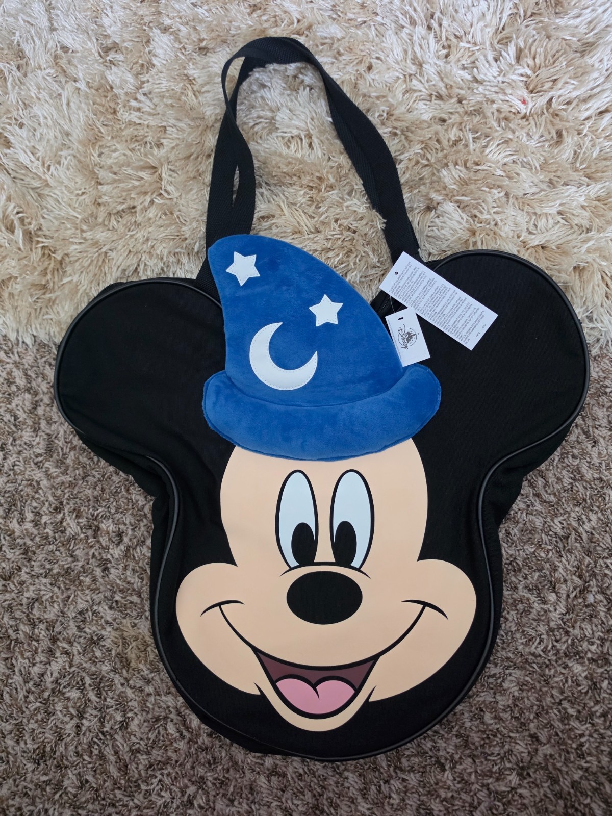 Walt Disney Imagineering Sorcerer Mickey Big Face Character Head Tote Bag NWT!
