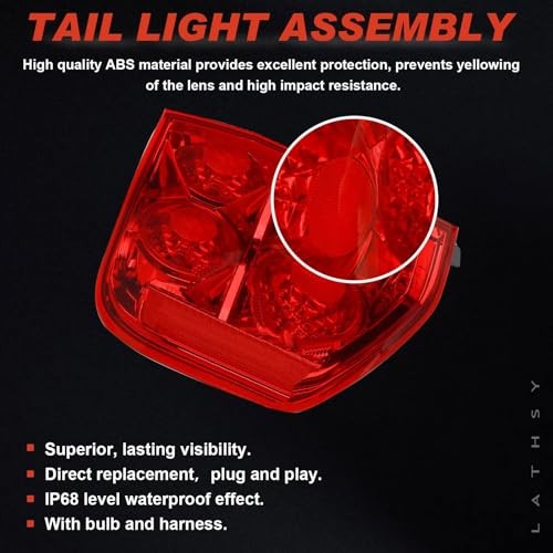 Tail Light Assembly Compatible With 2003-2005 Honda Pilot Rear Left Driver Side