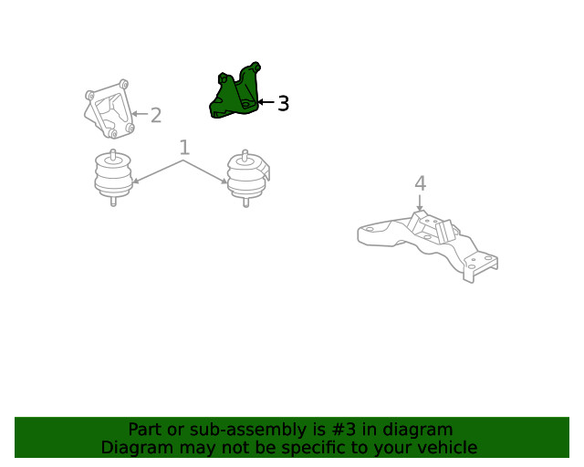 Genuine GM Driver Side Engine Mount Bracket 15936699