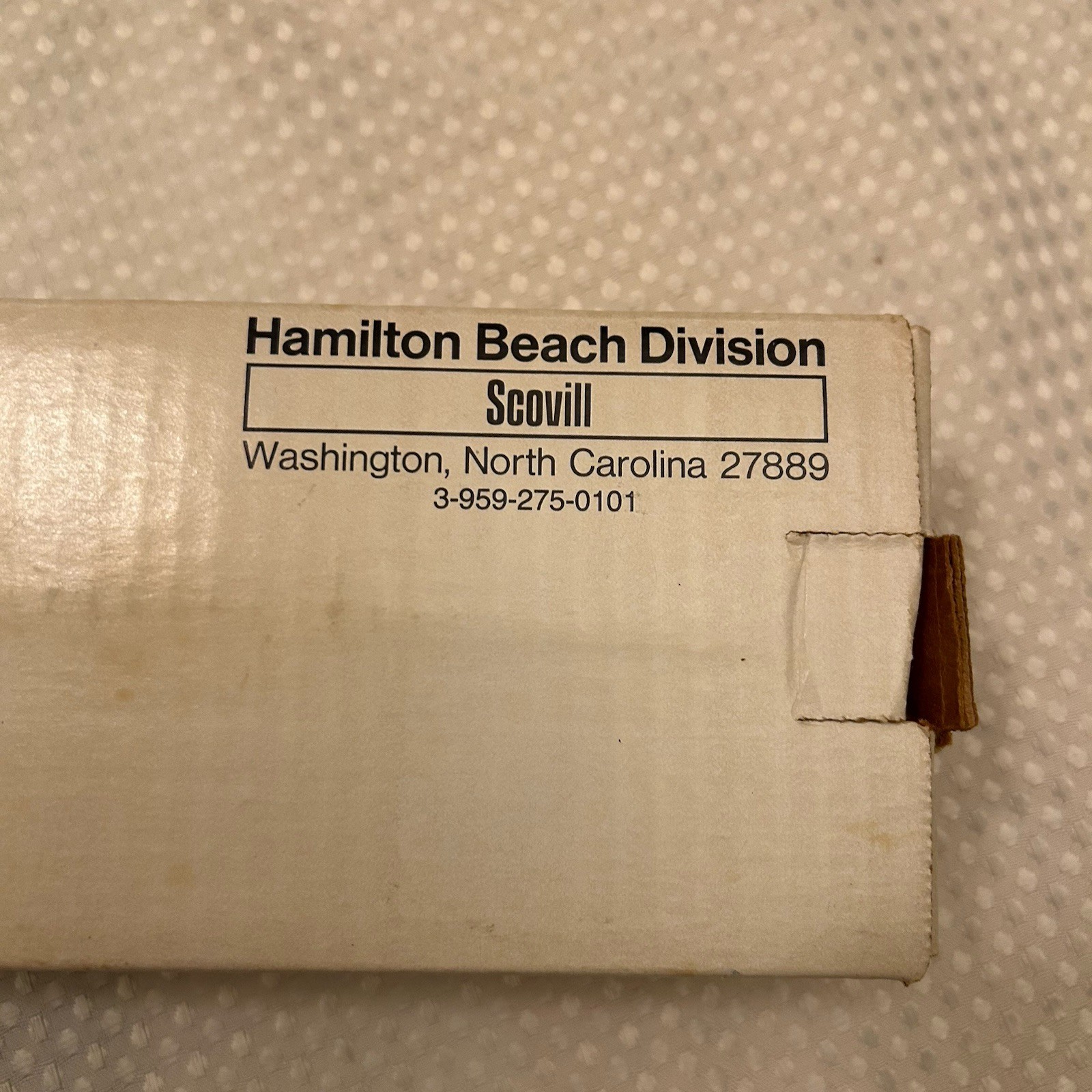 Hamilton Beach 275ALB Almond w/ Brown Trim Electric Knife Made In U.S.A. Tested