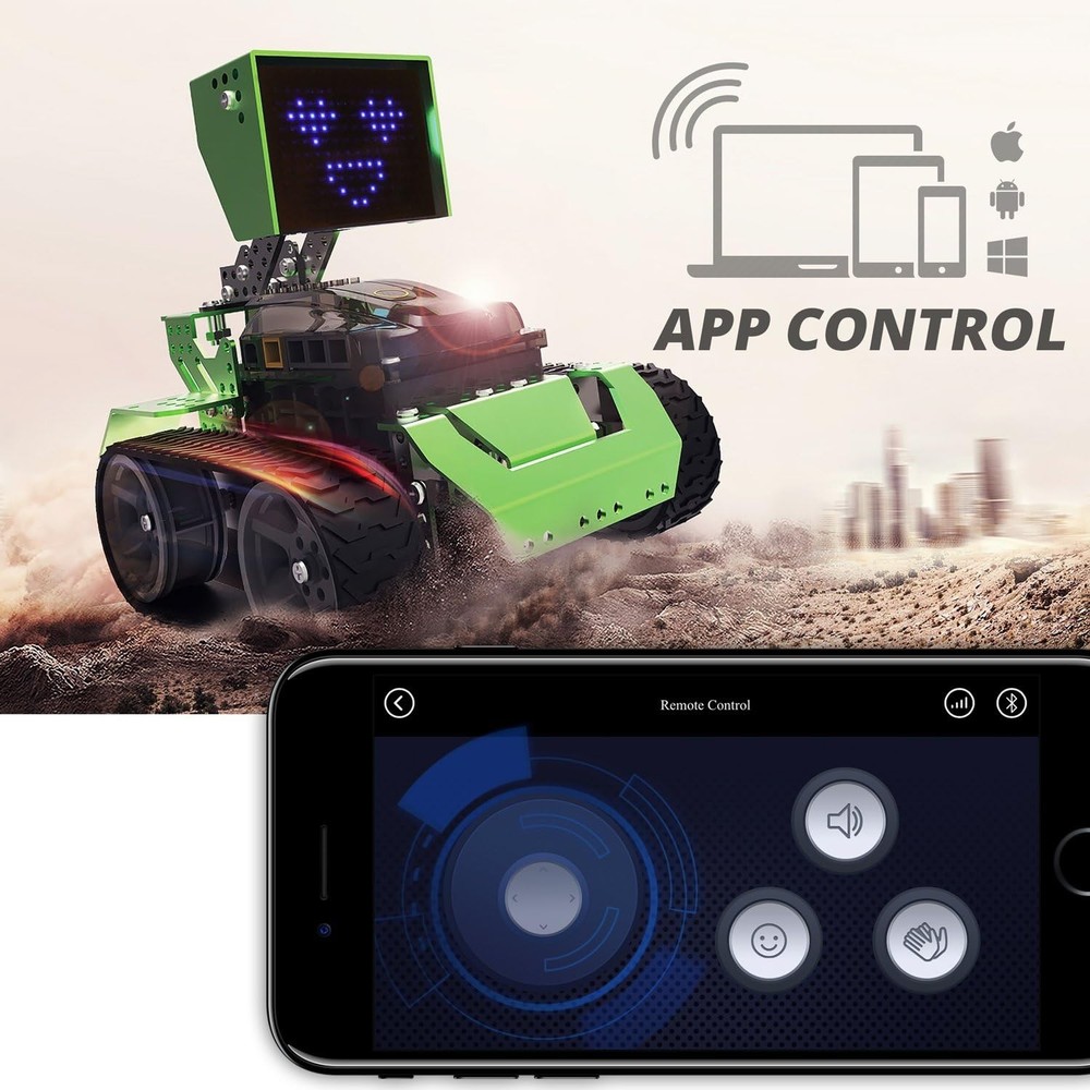 Robobloq Qoopers 6 in 1 Programming Robot Building Kit with Remote Control, LED
