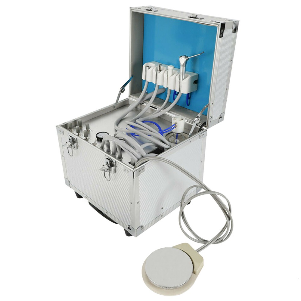Portable Dental Mobile Delivery Unit Rolling Box Suction