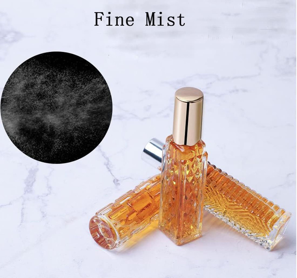 10-Pack 12Ml Clear Glass Perfume Atomizer, Empty Refillable Spray Bottle
